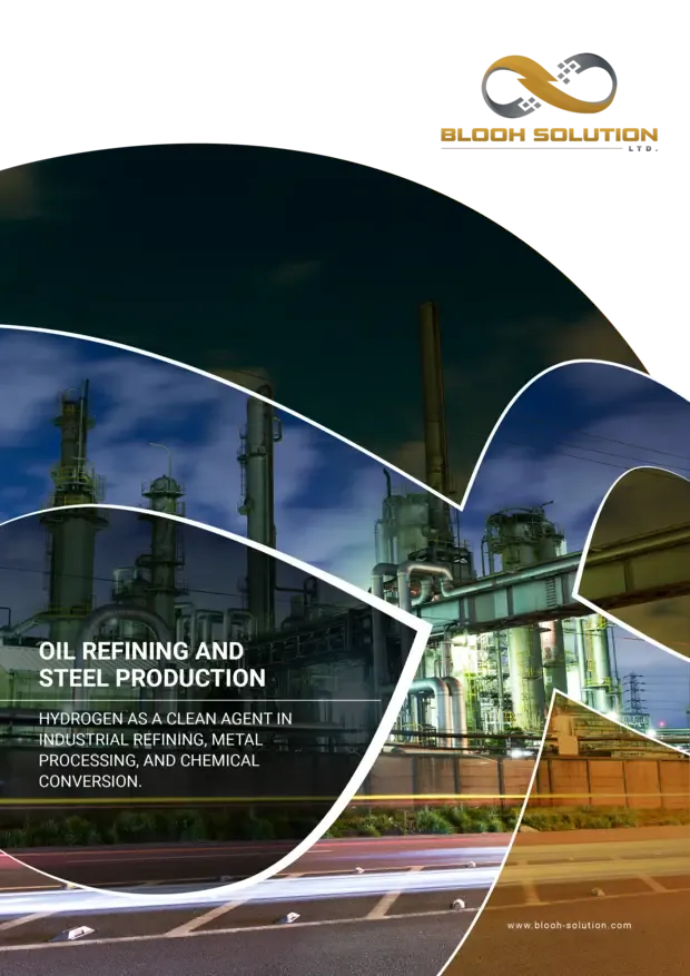 Hydrogen as clean energy carrier for refineries, metallurgy and chemical processes